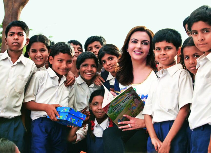 Reliance Foundation - Mrs. Nita Ambani with Students