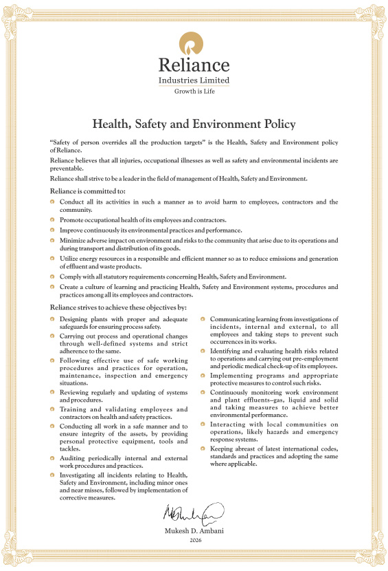 Health, Safety & Environment Policy